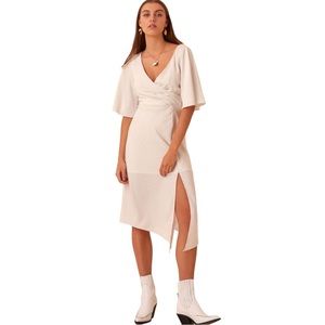 Finders Keepers Flamenco Ivory Stripe Dress Size Large
